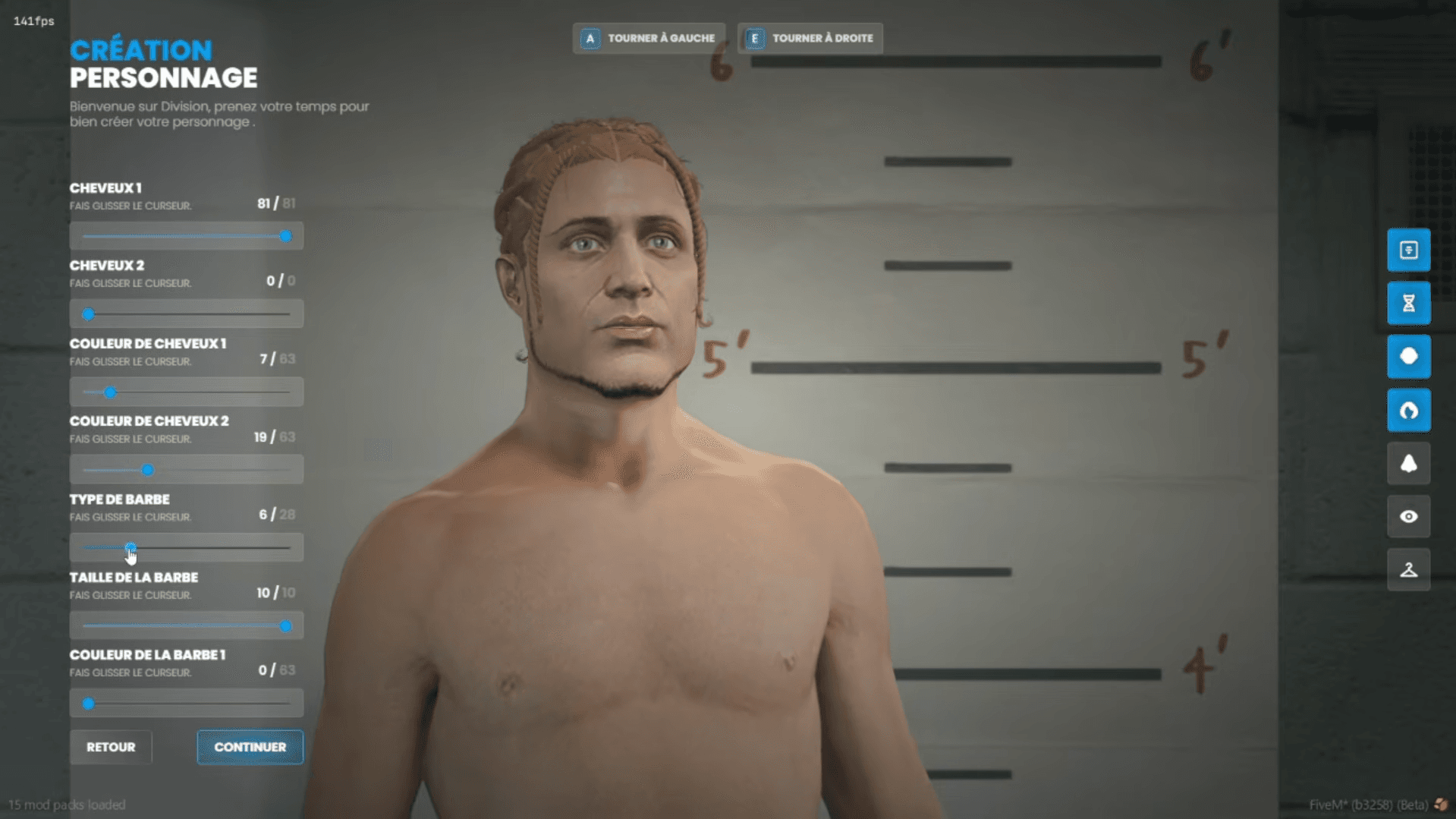 Aperçu du projet Character Creator — Division RP